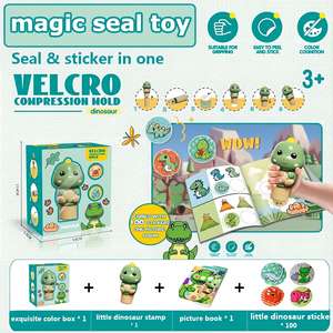 สติกเกอร์รูปสัตว์น่ารัก สไตล์การ์ตูน สร้างสรรค์ ของเล่นประทับตราเวทมนตร์ กันน้ำ ทำจากพลาสติก สำหรับ<span class=keywords><strong>เด็ก</strong></span> ฝึกวาด<span class=keywords><strong>ภาพ</strong></span>และเรียนรู้ - Product Image 3