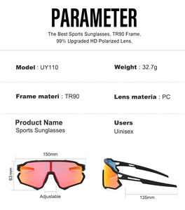 <span class=keywords><strong>Gafas</strong></span> de <span class=keywords><strong>sol</strong></span> deportivas de Montañismo al aire libre estilo moda de la mejor calidad <span class=keywords><strong>gafas</strong></span> de <span class=keywords><strong>sol</strong></span> de senderismo con protección UV personalizada - Product Image 3