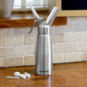 Distributeur <span class=keywords><strong>de</strong></span> crème fouettée - Machine à crème fouettée <span class=keywords><strong>de</strong></span> qualité professionnelle - 500 ml - <span class=keywords><strong>Siphon</strong></span> à crème en aluminium - Fouet à crème - Product Image 1