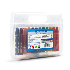 Pastelli a olio Non tossici a 12 colori sicuri per bambini pastelli idrosolubili lavabili per bambini per studenti della scuola primaria - Product Image 2