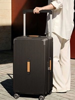 Maleta GEMULIN Premium Blanca con Asa Ancha y Candado TSA, Maleta de Viaje de PC con 5 Ruedas de Alta Calidad