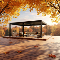 Pergola extérieure en aluminium avec toit à lames orientables, imperméable, gazebo de patio, auvent de jardin, pare-soleil, kit de pergola bioclimatique