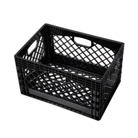 Caisse à lait rectangulaire robuste empilable de 24 quarts (6 gallons)