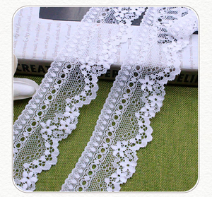 Sẵn Sàng Hàng Hóa 5Cm Cổ Phiếu Có Sẵn Handmade Đàn Hồi Mềm Mại Màu Trắng Mã Thanh Ren Cho Lưới Trẻ Em Của Quần Áo Quần Áo - Product Image 3