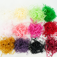 Remplisseur de papier déchiqueté découpé pour l'artisanat recyclé vert violet rose marron blanc noir papier déchiqueté froissé pour l'emballage