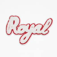 Patch en chenille de grande taille, forme irrégulière, lettres colorées, texture confortable, certifié usine, personnalisable, à repasser sur les vêtements/chapeaux