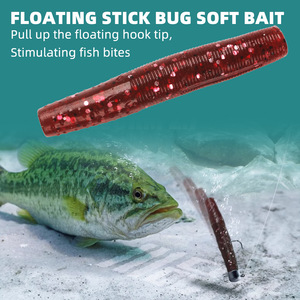 ใหม่20/35/60ชิ้น Ned Stick ตะกั่วหนอนกล่องตะขอหัวเหยื่อปลอม<span class=keywords><strong>ลอย</strong></span>น้ำสีดำทนต่อการ<span class=keywords><strong>กัด</strong></span>ปลาเค็ม - Product Image 6