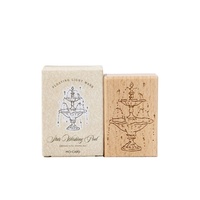 Tampon en caoutchouc vintage en bois avec motif de dessert et de nourriture rétro, pour scrapbooking, journalisation, fabrication de cartes et DIY