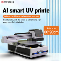 Imprimante jet d'encre UV 6090 rouleau à rouleau dernière génération avec tête d'impression I3200 et positionnement visuel CCD pour bois, verre, métal, stylos