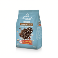 Lazzaroni S.p.A. Biscuits ronds au chocolat et aux noisettes, sans gluten, fermentés, sucrés et croustillants, en sachet de 200g (10 pièces)