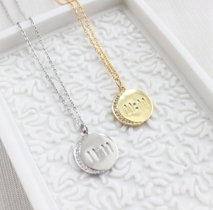 Popolare 316L in acciaio inox 11:11 <span class=keywords><strong>angelo</strong></span> numero collana pendente 1111 angeli i propri cari spiritualità Yoga spirituale amore - Product Image 1