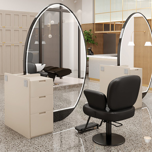 Specchio di Alta Qualità per Salone di Bellezza con Mobile e Specchio Professionale per Acconciature - Product Image 6