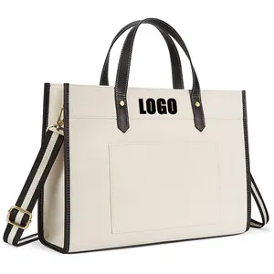 Bolsas de Lona personalizadas para Senhoras Totebags De Armazenamento De Laptop para Sacos De Ombro De Escola De Escritório Grande Capacidade Moda Tote Bags