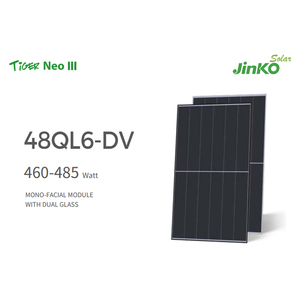Module photovoltaïque monofacial <span class=keywords><strong>Jinko</strong></span> Tiger Neo 3.0 48QL6-DV 460 <span class=keywords><strong>465</strong></span> 470 475 480 485 Watt avec panneau solaire à double vitrage - Product Image 1