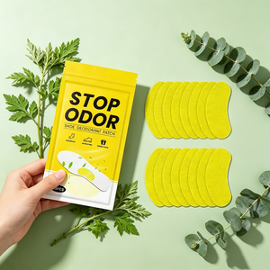 Patchs désodorisants non-tissés à la vitamine C et à la <span class=keywords><strong>citronnelle</strong></span> pour les pieds, faible MOQ, pour la randonnée et les voyages, neutralisant les odeurs, semelles intérieures désodorisantes pour chaussures - Product Image 1