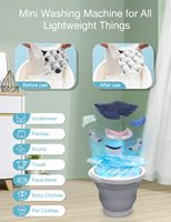 Portable Pliable Machine À Laver Mini Machine À Laver À Ultrasons Turbine Lavage Mini Rondelle pour Sous-Vêtements Chaussette Bébé Vêtements