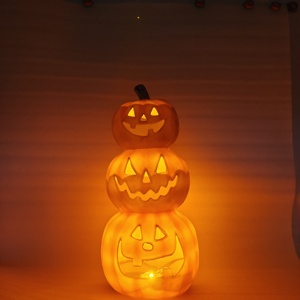 Lámpara LED de Calabaza Apilable Personalizada, Decoración de Halloween, Linterna Moldeada por Soplado para Decoración de Fiestas en Interiores y Exteriores - Product Image 5
