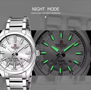 <span class=keywords><strong>NAVIFORCE</strong></span> <span class=keywords><strong>9038</strong></span> Reloj deportivo de lujo para hombre Reloj de cuarzo de acero de alta calidad para hombre con visualización de fecha y semana Venta caliente - Product Image 3