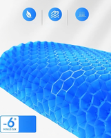 Coussin de siège en gel pur pour longues périodes assises, confort respirant, soulagement de la douleur, lavable, portable, pour chaise de bureau, voiture, fauteuil roulant