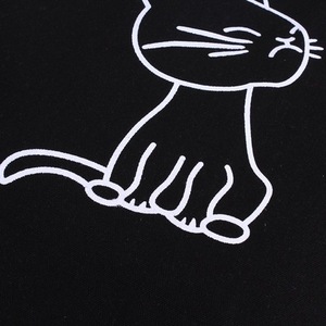 Bolsa de Compras de Lona de Algodón con Diseño de Gato Negro, Ecológica, de Tamaño Estándar, con Logotipo Impreso Personalizado, a Bajo Precio - Product Image 3
