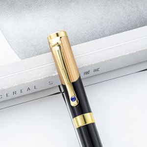 High Quality Custom Logo <b>Gold</b> and Black Metal Roller Ballpoint <b>Pen</b> Personalized Business Office Promotional <b>Pens</b> Perfect Gift - Product Image 4