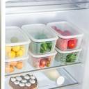 12 pièces 1800ml en plastique Transparent étanche écologique boîtes à lunch congélateur coffre-fort réfrigérateur conteneurs de stockage couvercles Fruits - Product Image 3