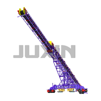 Grand transpalette radial intelligent sur chenilles pour le maniement de matériaux en vrac, chargeur-broyeur télescopique mobile pour céréales