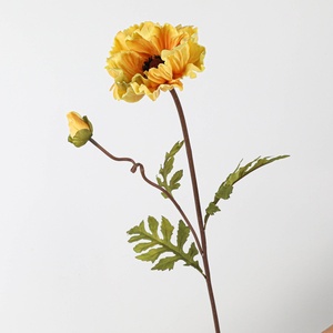 Grandes fleurs artificielles en PU (poppies et bleuets) pour la photographie <span class=keywords><strong>de</strong></span> mariage, ornements floraux pour la décoration intérieure et extérieure - Product Image 5