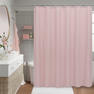 <span class=keywords><strong>Rideau</strong></span> de douche classique OWEINE en polyester écologique imperméable, motif Père Noël de Noël, 72x72 pouces pour salle de bain - Product Image 3