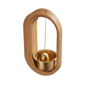 Carillon japonais en bois massif, carillon en cuivre pur, sonnette de porte, dopamine, cloche en bois - Product Image 1