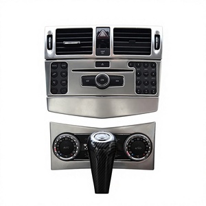 Pour Mercedes-Benz W204 Classe C 2007-2010 Panneau de console centrale en acier inoxydable finition polie - Product Image 3