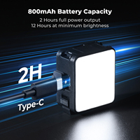K&F Concept Plaque magnétique à dégagement rapide avec mini lumière d'appoint LED rechargeable compatible avec DJI Osmo Action 3/4/5 Pro