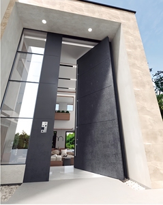 Puerta Pivotante <span class=keywords><strong>de</strong></span> Gran Tamaño con Eje Desplazado, 7m/8m/9m <span class=keywords><strong>de</strong></span> Altura, Puerta <span class=keywords><strong>de</strong></span> Aluminio Fundido, Puerta <span class=keywords><strong>de</strong></span> Entrada <span class=keywords><strong>de</strong></span> Lujo <span class=keywords><strong>de</strong></span> Alta Gama para Edificios Comerciales - Product Image 2