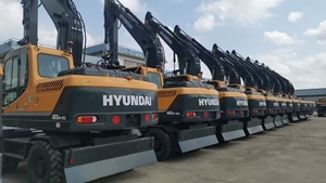 2025 Nuevo Usado Hyundai 180W-9S excavadora de ruedas 18 toneladas maquinaria pesada motor Cummins Kawasaki cilindro hidráulico EURO 2 en Stock - Product Image 3