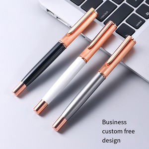 Ensemble de stylos à bille en métal argenté de luxe avec logo personnalisé, cadeau d'affaires, stylos à signature, encre bleue/noire, 0,7 mm, promotion d'entreprise, vente en gros - Product Image 4