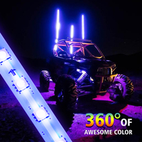 RCJ LED feu de position latéral télécommande Flexible 360 spirale RGB antenne LED lampe voiture feu de position latéral camion feux latéraux