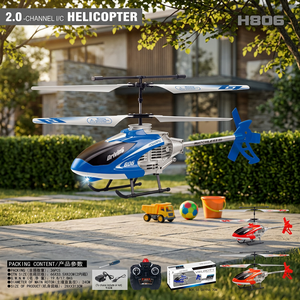 Hélicoptère RC 2.0 canaux avec contrôle infrarouge, lumières LED, batterie rechargeable, pour intérieur/extérieur, moteur électrique sans balais en métal - Product Image 3