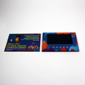 Cartes d'invitation professionnelles avec écran LCD IPS <span class=keywords><strong>7</strong></span> pouces, fonction de lecture vidéo et d'images, pour messages préenregistrés, publicité et musique sur papier - Product Image 3