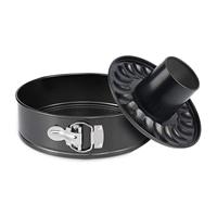 XINZE Ensemble de 3 moules à gâteau au fromage en acier au carbone pour moules à gâteaux en mousseline de soie avec fond amovible pour outils de cuisson de gâteaux