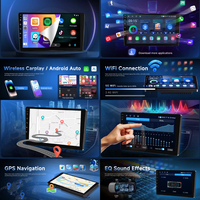 Podofo 9 inci 2+64G Android Car Stereo Audio Mobil 2 Din Radio Mobil Android Wireless CarPlay Android Auto WiFi/GPS/EQ BT Grosir