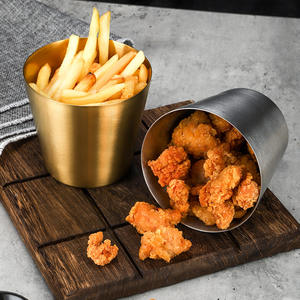 Mangkuk saus saus celup dapur baja tahan karat, peralatan makan nampan bumbu Hotpot piring bumbu kentang goreng perak emas - Product Image 3