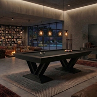 Table de billard commerciale standard de 9 pieds en verre trempé écologique et durable ; Table de billard de luxe pour villa, intérieur/extérieur