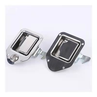 Verrouillage de boîte à outils de camion en fer galvanisé zinc Serrure de porte de conteneur de camion rectangulaire en acier inoxydable noir Loquet de porte de camion