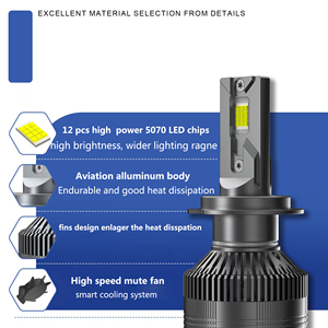 240 Wát siêu sáng hơn H1 <span class=keywords><strong>LED</strong></span> bóng đèn H4 H7 đầu ánh sáng 12V CSP chip 24000lm thay thế Halogen Xenon đèn pha Bóng đèn HB3 9006 H11 H4 H7 - Product Image 6