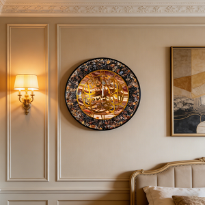 <span class=keywords><strong>Orologio</strong></span> <span class=keywords><strong>da</strong></span> <span class=keywords><strong>Parete</strong></span> di Lusso con Design a Conchiglia, Stampa Acrilica di Alta Qualità, <span class=keywords><strong>Orologio</strong></span> Islamico Musulmano Creativo per Soggiorno - Product Image 3