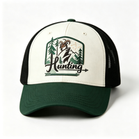 Casquette de camionneur en coton pour homme, style vintage, avec patch brodé chèvre des montagnes, idéale pour la chasse, le camping et la randonnée
