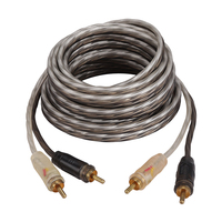 Câble audio RCA JLD AUDIO 2 canaux mâle-mâle en cuivre sans oxygène 99,99 %, 5,2 m, paire torsadée, réduction du bruit, PVC, pour home cinéma