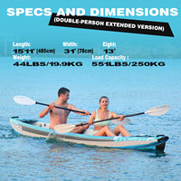 Spatium 2026 Nouveau Kayak Gonflable Tendance en Drop Stitch, Canoë Bateau Pliable et Portable pour la Pêche et les Loisirs