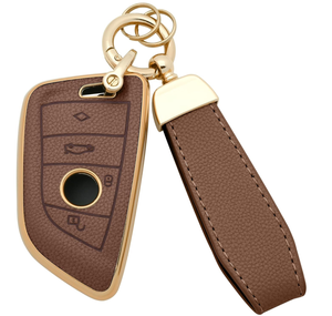 Vente en gros de <span class=keywords><strong>porte</strong></span>-clés de voiture en cuir avec logo de marque de voiture pour <span class=keywords><strong>BMW</strong></span> - Product Image 2
