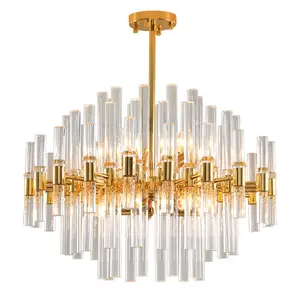 Klassische runde Luxus Kristall Kronleuchter Pendel leuchten für Villa Dekoration